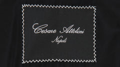 $6000 Cesare Attolini Dark Blue Wool Solid Coat - (CA521251) - Parent