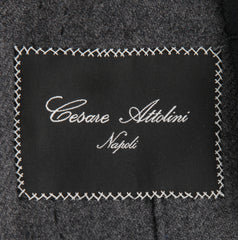 $6000 Cesare Attolini Black Wool Blend Solid Tuxedo Jacket - (CA924251) - Parent