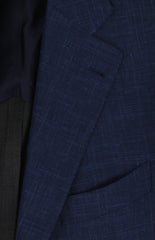 $5400 Cesare Attolini Navy Blue Wool Blend Melange Sportcoat - (CA87254) - Parent