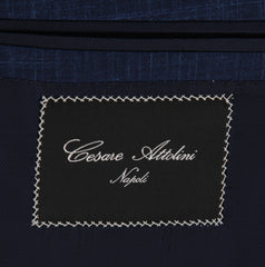 $5400 Cesare Attolini Navy Blue Wool Blend Melange Sportcoat - (CA87254) - Parent