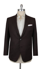 $5400 Cesare Attolini Brown Wool Blend Solid Sportcoat - 36/46 - (CA87252)