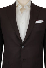 $5400 Cesare Attolini Brown Wool Blend Solid Sportcoat - (CA87252) - Parent