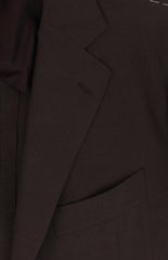 $5400 Cesare Attolini Brown Wool Blend Solid Sportcoat - (CA87252) - Parent