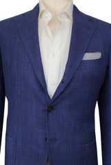 $5400 Cesare Attolini Blue Wool Blend Melange Sportcoat - (CA87253) - Parent