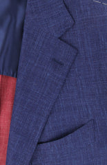 $5400 Cesare Attolini Blue Wool Blend Melange Sportcoat - (CA87253) - Parent