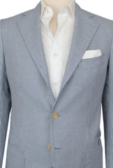 $4800 Cesare Attolini Blue Cotton Sportcoat - (CA1211251) - Parent