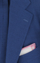 $5100 Cesare Attolini Blue Wool Solid Sportcoat - (CA221261) - Parent