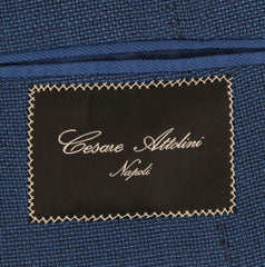 $5100 Cesare Attolini Blue Wool Solid Sportcoat - (CA221261) - Parent