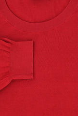 Cesare Attolini Red Cotton Crewneck Sweater - (CA419238) - Parent