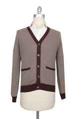 Cesare Attolini Brown Cashmere Cardigan - S/48 - (CA112236)