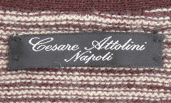 Cesare Attolini Brown Cashmere V-Neck Cardigan - (CA112236) - Parent