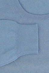 $1268 Cesare Attolini Light Blue Cashmere Crewneck Sweater - (CA214265) - Parent