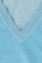 Cesare Attolini Light Blue Wool Blend V-Neck Sweater - (CA1219236) - Parent