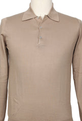 Cesare Attolini Light Brown Polo Sweater - (CA419236) - Parent