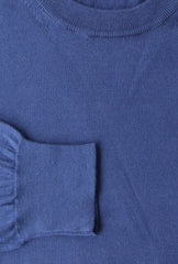 Cesare Attolini Blue Sea Island Cotton Sweater - (CA17235) - Parent