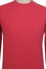 $1268 Cesare Attolini Red Cotton Crewneck Sweater - (CA214263) - Parent
