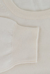 $1268 Cesare Attolini Beige Cashmere Crewneck Sweater - (CA214264) - Parent
