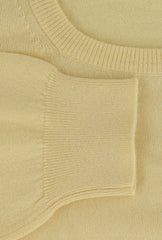 $1268 Cesare Attolini Yellow Cotton Crewneck Sweater - (CA214262) - Parent