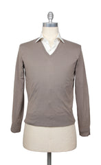 Cesare Attolini Light Brown Sea Island Cotton Sweater - (CA17232) - Parent