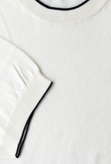 Cesare Attolini White Cotton Blend Crewneck Sweater - (CA17238) - Parent