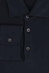 $1235 Cesare Attolini Dark Blue Silk Blend Polo Sweater - (CA321262) - Parent
