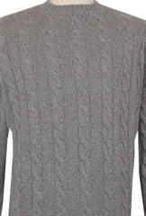 Cesare Attolini Gray Cashmere Crewneck Sweater - (CA1219238) - Parent