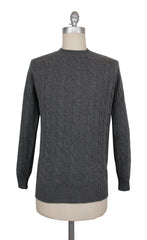 Cesare Attolini Gray Cashmere Crewneck Sweater - (CA122320234) - Parent