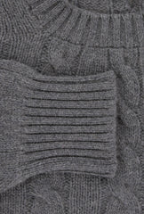 Cesare Attolini Gray Cashmere Crewneck Sweater - (CA122320234) - Parent
