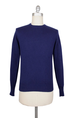 Cesare Attolini Navy Blue Crewneck Sweater