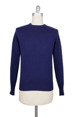 Cesare Attolini Navy Blue Cashmere Crewneck Sweater - (CA1219239) - Parent
