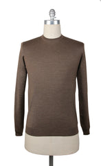 Cesare Attolini Brown Wool Blend Crewneck Sweater - M/50 - (CA423236)