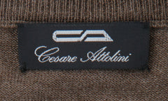 Cesare Attolini Brown Wool Blend Crewneck Sweater - (CA423236) - Parent