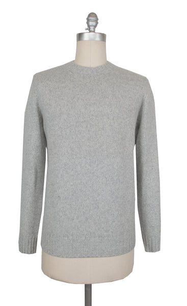 Cesare Attolini Light Gray Cashmere Sweater - (CA122320233) - Parent