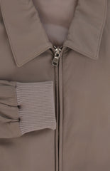 $7605 Cesare Attolini Beige Leather Solid Jacket - (CA9420243) - Parent