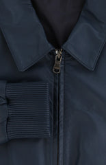 $6500 Cesare Attolini Blue Leather Solid Jacket - (CA9420241) - Parent
