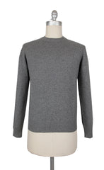 Cesare Attolini Gray Cashmere Crewneck Sweater - L/52 - (CA1219237)