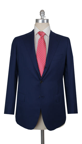 $6000 Cesare Attolini Blue Wool Solid Suit - (CA24261) - Parent