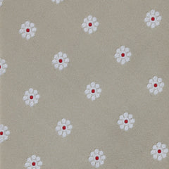 Cesare Attolini Beige Floral Silk Tie (1513)