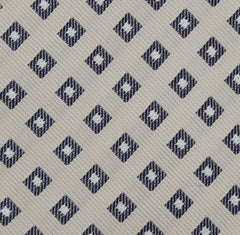 Cesare Attolini Cream Geometric Silk Tie (1516)