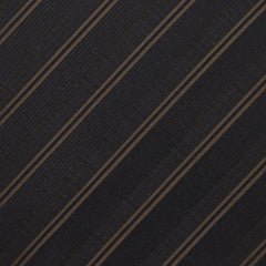 Cesare Attolini Brown Striped Silk Tie (1532)