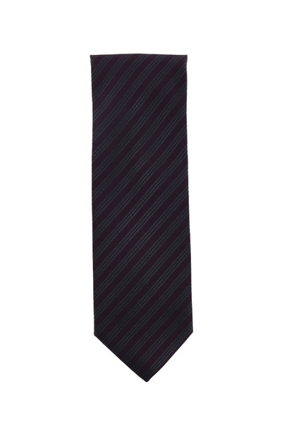 Cesare Attolini Beige Striped Silk Tie (1584)