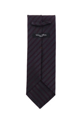 Cesare Attolini Beige Striped Silk Tie (1584)