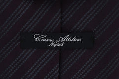 Cesare Attolini Beige Striped Silk Tie (1584)