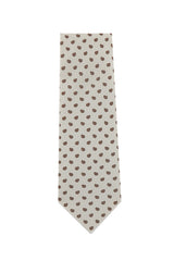 Cesare Attolini Beige Paisley Silk Tie (1511)
