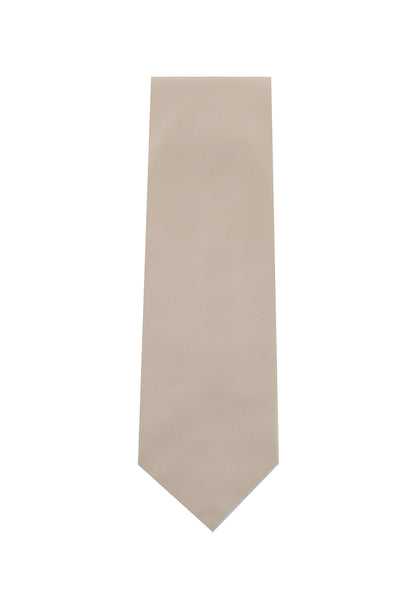 Cesare Attolini Cream Solid Silk Tie (1505)