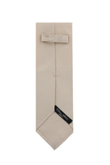 Cesare Attolini Cream Solid Silk Tie (1505)