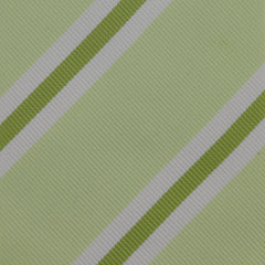 Cesare Attolini Green Striped Silk Tie (10007)