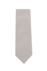 Cesare Attolini Off White Polka Dot Silk Tie (1560)