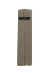 Cesare Attolini Beige Solid Silk Tie (1542)