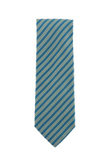 Cesare Attolini Turquoise Blue Striped Silk Tie (1604)